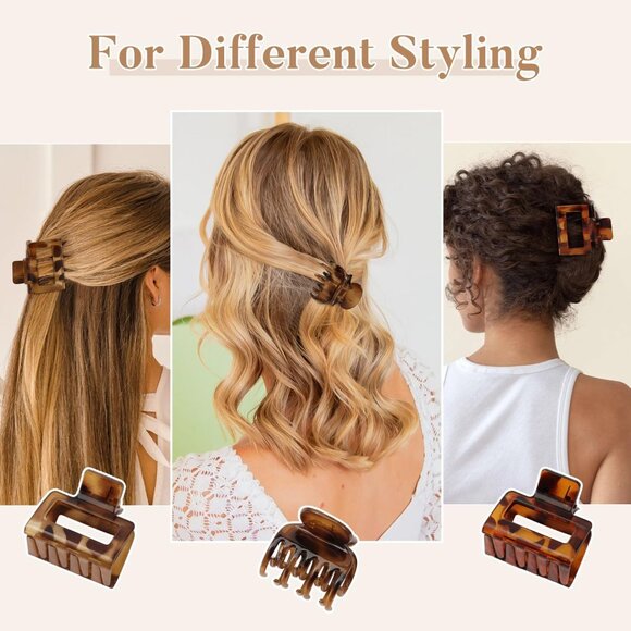 Charming Leopard Print Hair Clips - 8 PCS Ideal for Thin, Short, and Fine Hair - Picture 6 of 7